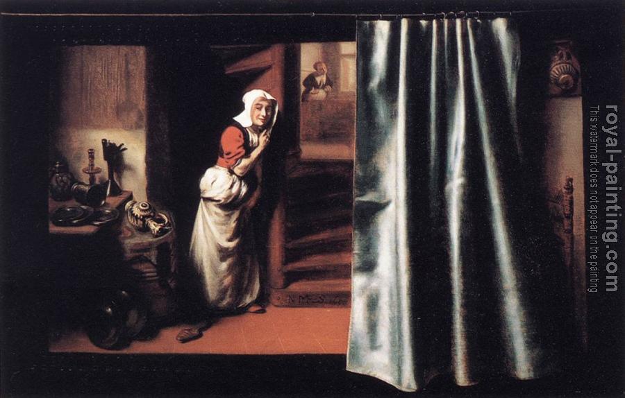 Nicolaes Maes : Eavesdropper with a Scolding Woman